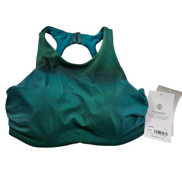 NWT 32D / DD Athleta Maldives Bikini Top Surf Blur Gables ombre full coverage - Picture 3 of 6